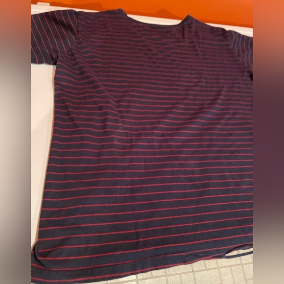 🇦🇺 🩸 Distressed DVNT Striped Tee Shirt Melbourne Blue Red Stripes 🇦🇺 - Picture 16 of 17